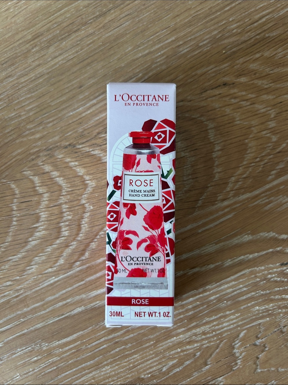 L'OCCITANE Rose Hand Cream - Red and White Floral Tube